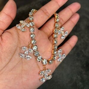 Lux Gold Cubic Zirconia Charm Drop Bracelet- Women Jewelry New